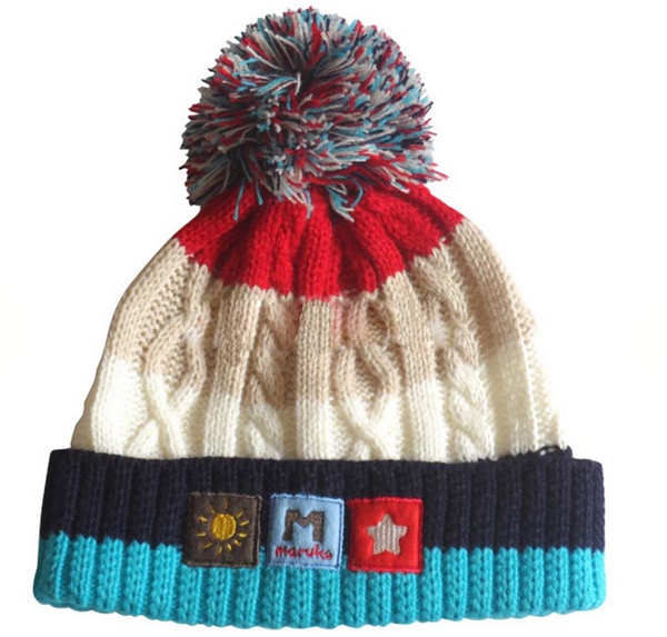 Cute Knitted Winter Hat with Head ball for kids