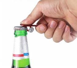 Aluminum Bottle Opener Key Chain in Skateboard Sharp