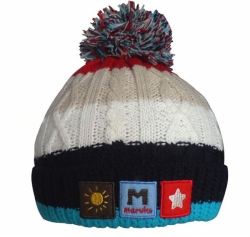 Cute Knitted Winter Hat with Head ball for kids