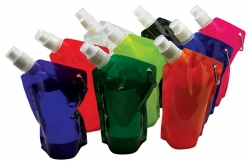 Plastic Foldable Water Bottle With Carabiner
