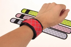 CE EN13356 Tested LED Reflective Snap On Arm Band Bracelet