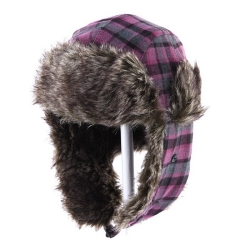 Winter Faux Fur Earflap Military Russian Trapper Hat