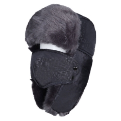 Winter Custom Design Russian Faux Fur Bomber Trapper Hat with Earflap