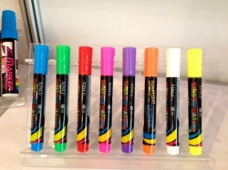 Erasable fluorescence liquid chalk marker pen in 8 colors