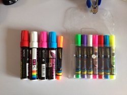 Erasable fluorescence liquid chalk marker pen in 8 colors