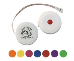 LOGO Promotional Round Tape Measure with Keychain