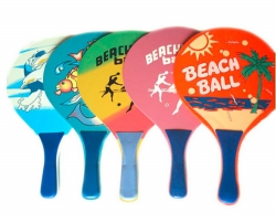 Outdoor Game Wooden Beach Tennis Racket Set