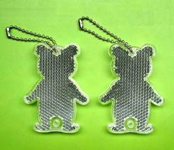 Cheap Promotion Plastic Retractable Bear Key Chains with Ball Rings