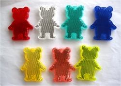 Cheap Promotion Plastic Retractable Bear Key Chains with Ball Rings