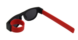 LOGO Branded Slap on Black Bracelet Sunglasses for Promotion Made in China