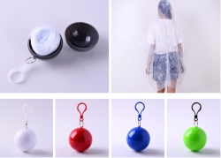 Cheap plastic Printed Raincoat Poncho Ball for Give Away gifts