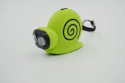 Hand powered flashlight in Snail shape with rope