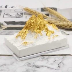 3D Plaster Stone Air Freshener snow mountain