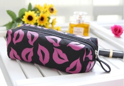 Cotton Cosmetic Hand Bags with Lip Logo