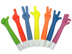 Plastic Twisting Hand Gestures Finer Pens for Promotion